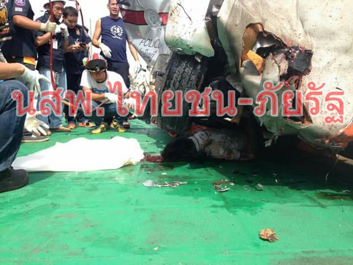 ปราจีนบุรี – อุบัติเหตุรถไฟฟ้าชนตำรวจ รวมสามคันตาย4มีทั้งตำรวจ และไฟฟ้า