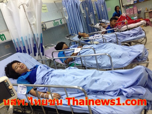   ปราจีนบุรี-ข่าว-กู้ภัยเร่งหาม  นร.กว่าครึ่งร้อยส่ง รพ.เนื่องจากอาหารตามโครงการเป็นพิษ