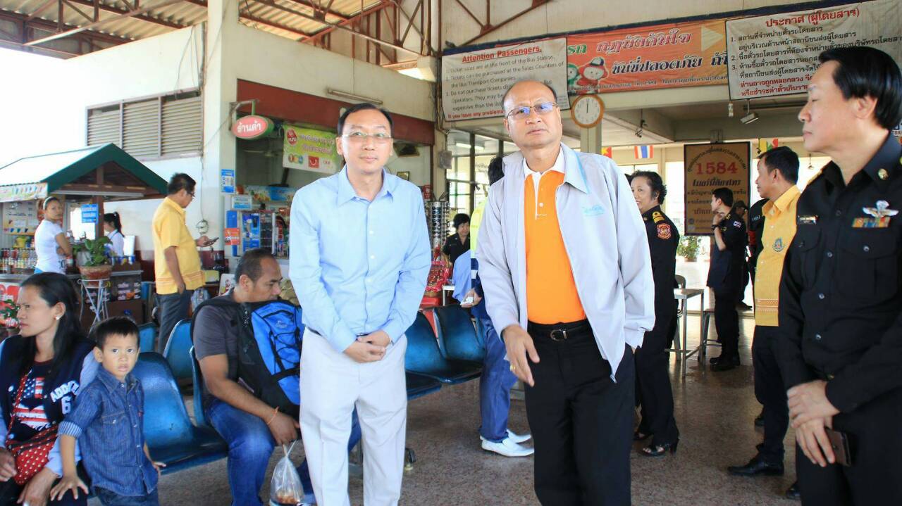 ปราจีนบุรี-ข่าว-ผู้ช่วย รมต.กระทรวงคมนาคมลงพื้นที่ปราจีนฯ ตรวจสถานีขนส่งผู้โดยสาร  